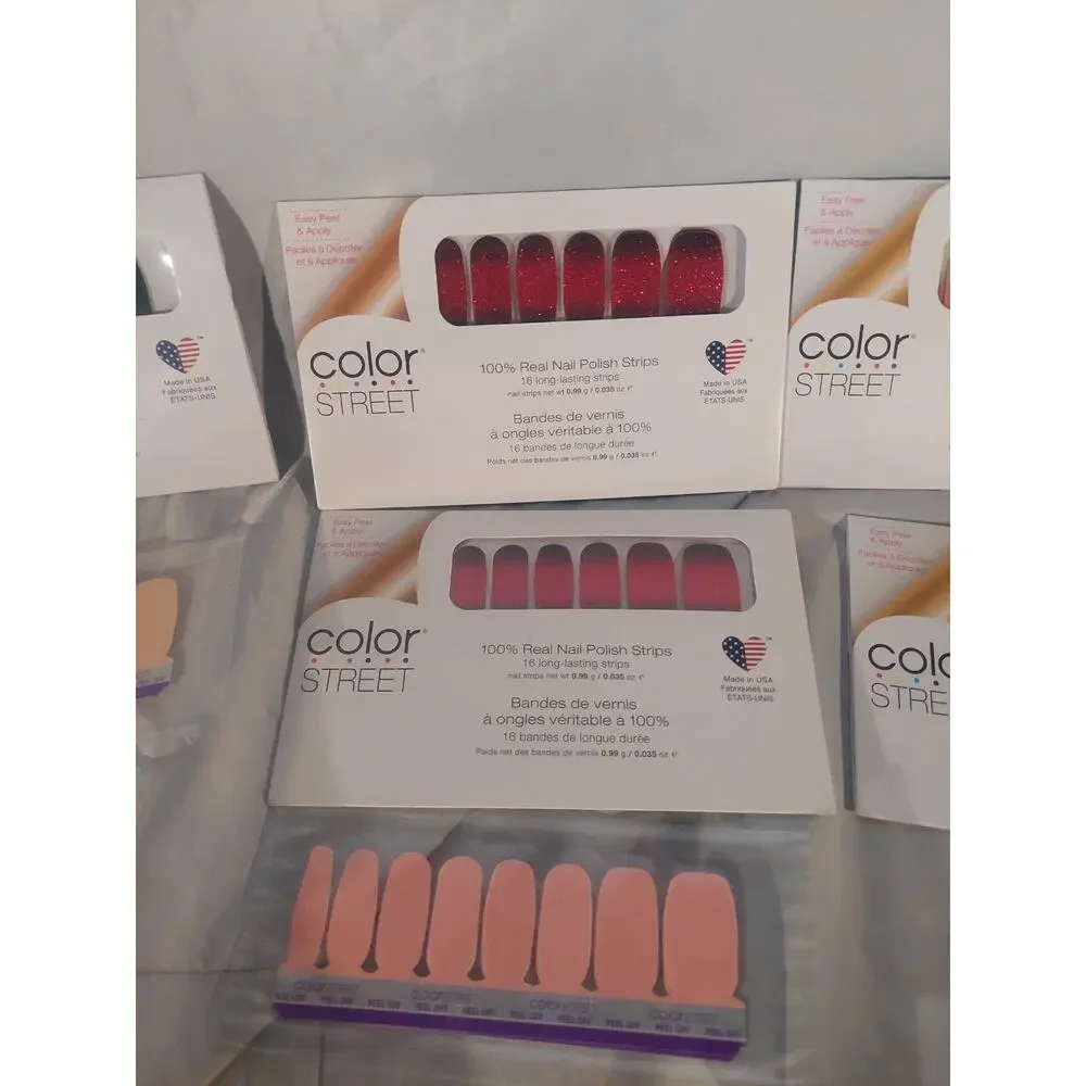 Colorstreet Nail Strips Lot Of 11 Colors Long Time No Sea, Smokes On You, Havana